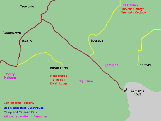 Lamorna Map